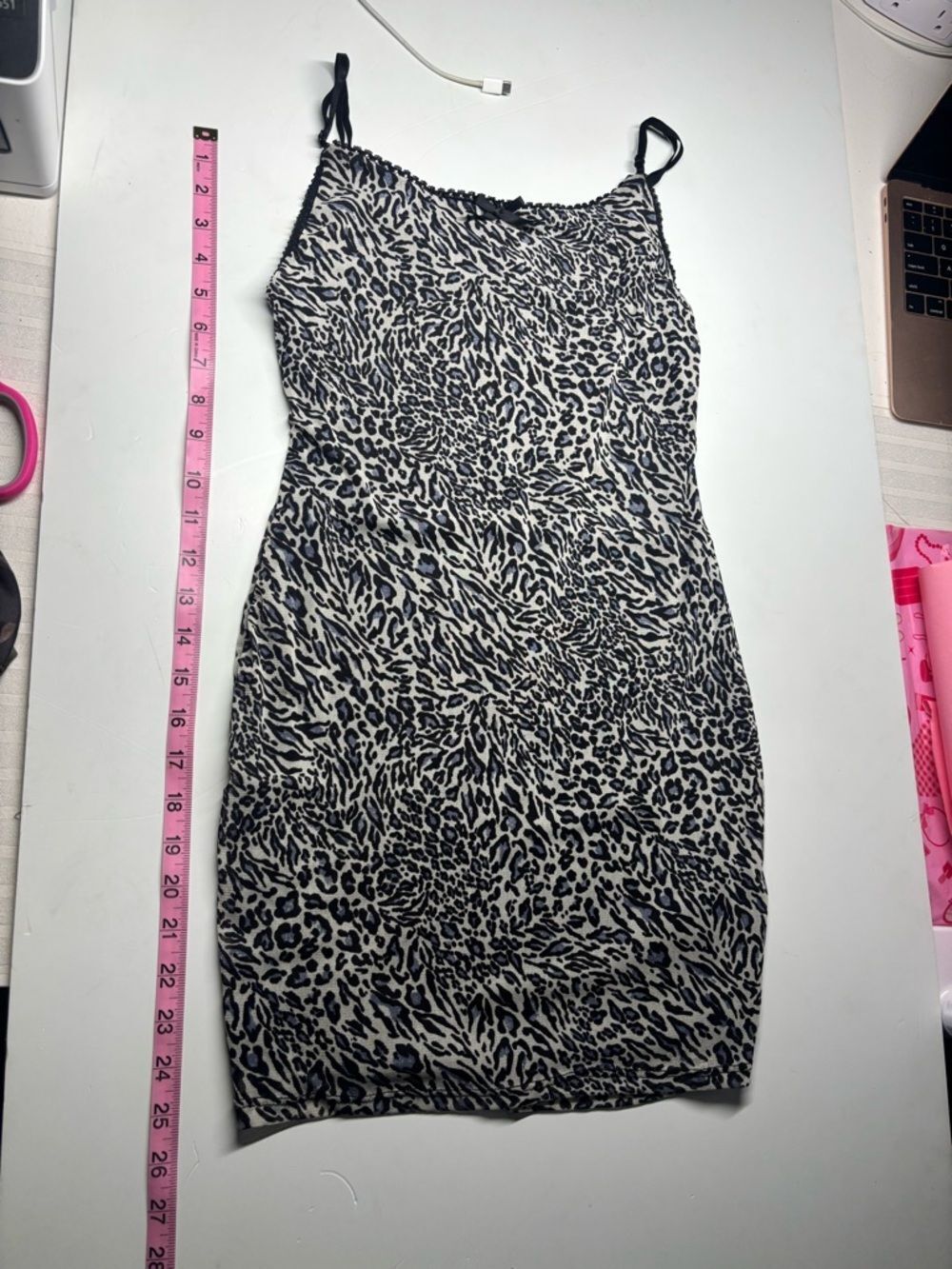 Urban Renewal Leopard Print Mini Slip Dress Size M - Picture 3 of 7